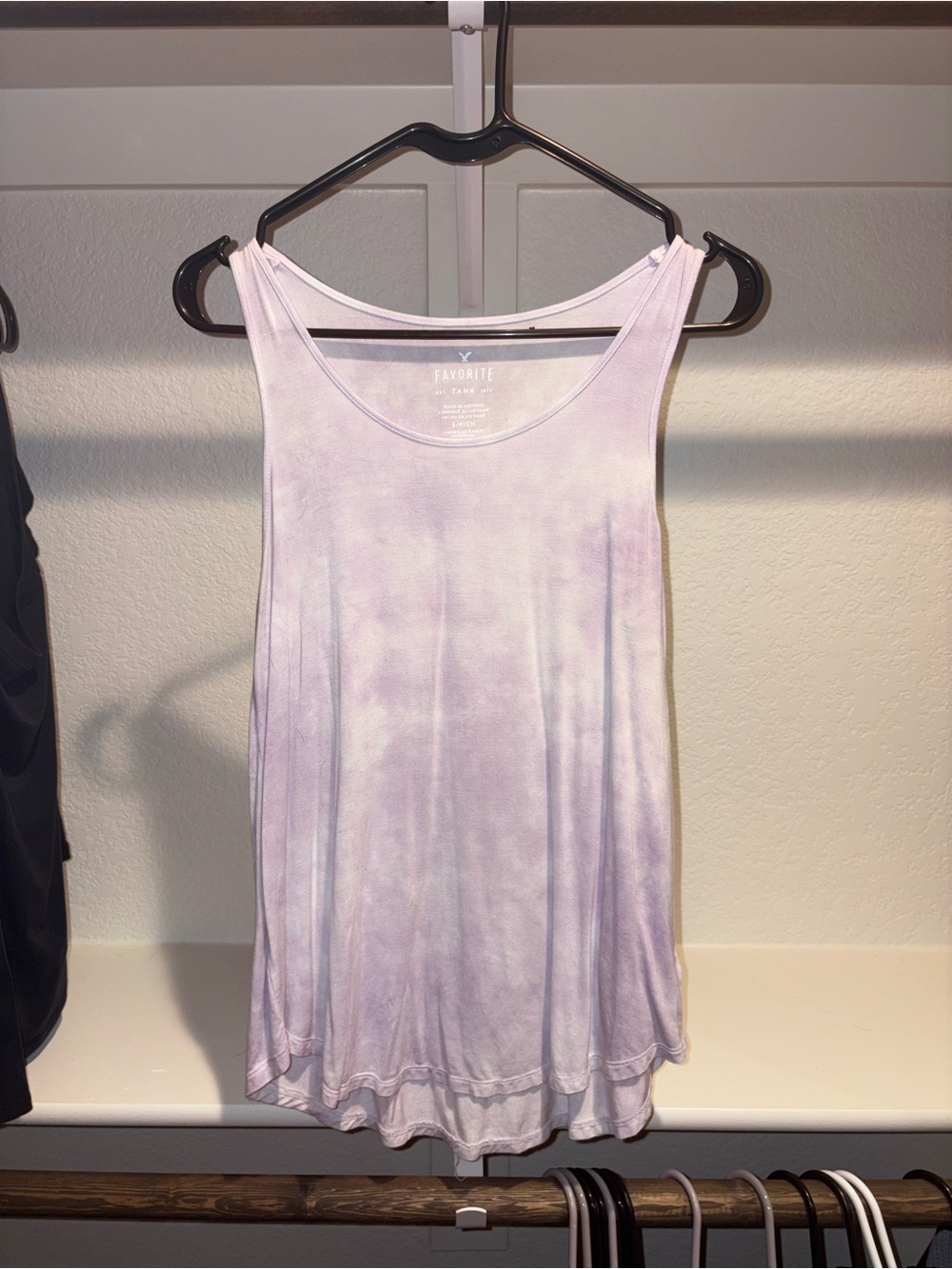 American Eagle Outfitters Lavender Tie-Dye Racerback Tank